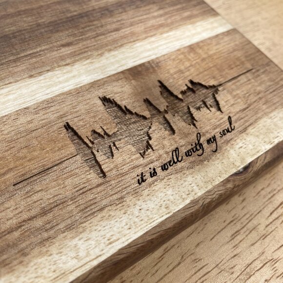 It Is Well With My Soul Soundwave Cutting Board - Picture 3 of 6